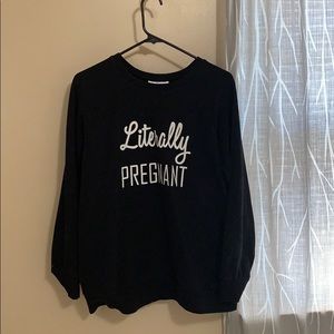 Black maternity sweatshirt!